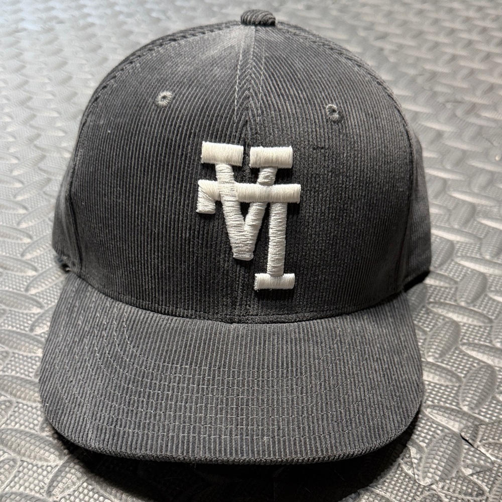 Grey LA Corduroy Cap with White ATGLA Embroidery